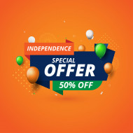 Indian Independence Day Big Sale Banner Design