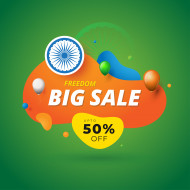 Indian Independence Day Big Sale Poster Design