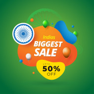 Indian Independence Day Biggest Sale Banner