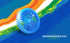 Indian Independence Day Greeting Background Template