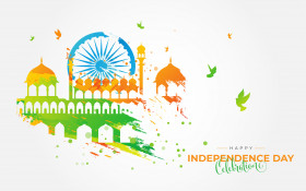 Indian Independence Day Greeting Background Template