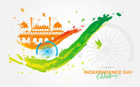 Indian Independence Day Greeting Design Template