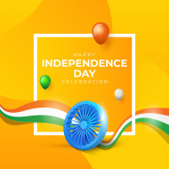 Indian Independence day social media banner template