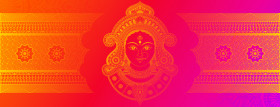 Indian Religious Festival Happy Durga Puja Facebook Cover BannerTemplate