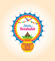 Pohila Boishakh Wishes Background Template