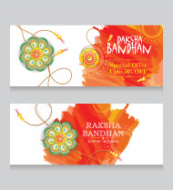 Rakhe Sale Banner Design Template Set