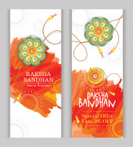 Rakhe Sale Banner Design Template Set