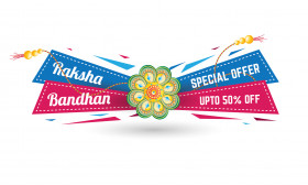 Rakhe Sale Offer Banner Design Template