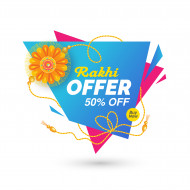 Rakhi Offer and Sale Banner Design Template