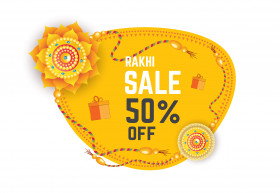 Raksha Bandhan Offer Sticker Banner Template