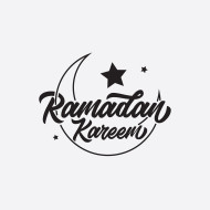 Ramadan Kareem Text Typography Design Template