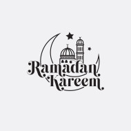 Ramadan Kareem Text Typography Design Template