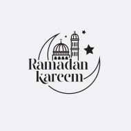 Ramadan Kareem Text Typography Design Template