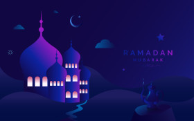Ramadan Mubarak Greeting Background Design Template