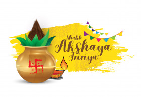 Shubh Akshaya Tritiya Greeting Background Template